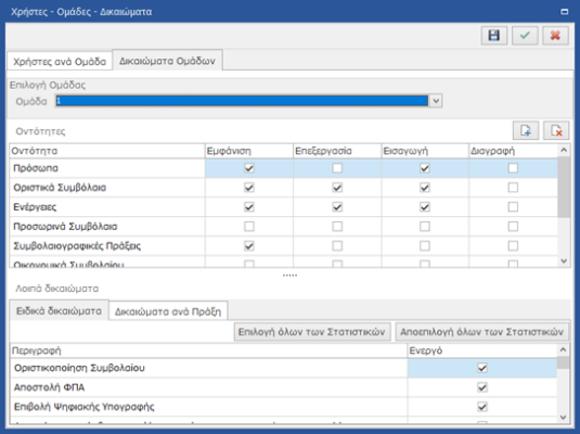 Ασφάλεια – Δικαιώματα χρηστών